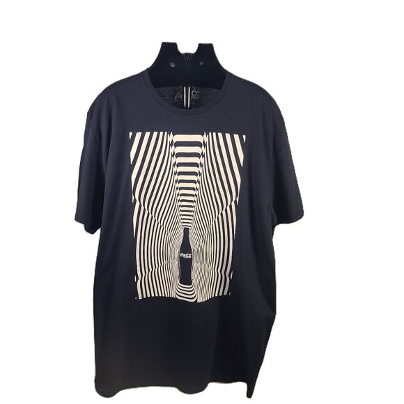 COCA-COLA Men's Black Short Sleeve 100% Cotton Tee Size 2X (50-52) - Picture 1 of 10